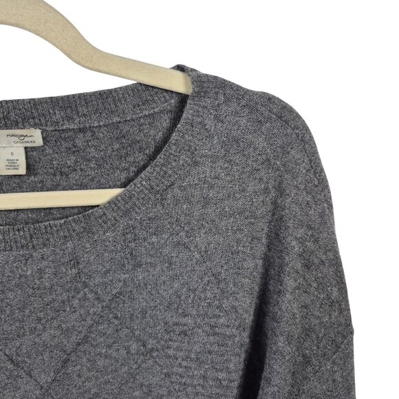 Halogen Sweater Womens S Gray 100% Cashmere Knit Pullover Long Sleeve Top - Picture 6 of 6